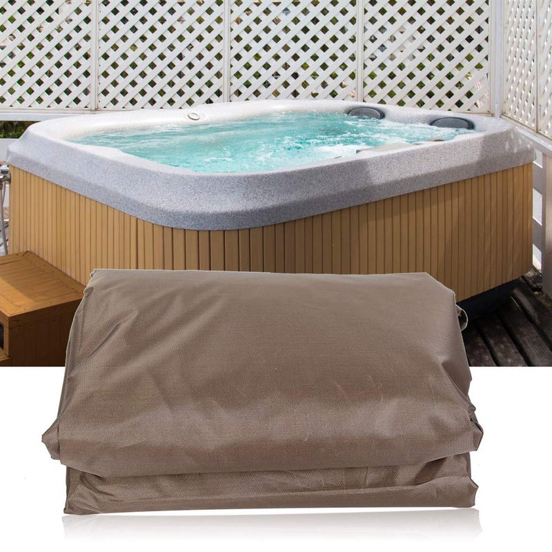 woobles Outdoor Hot Tub Cover Square Hot Tub Square Hot Tub Cover Waterproof Sunproof 90.9x90.9x11.8in - Image 2